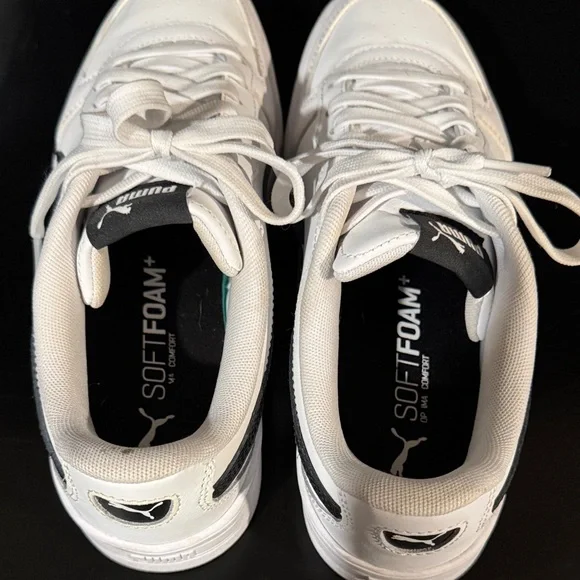 Puma White and Black Women's Sneakers - Picture 5 of 6